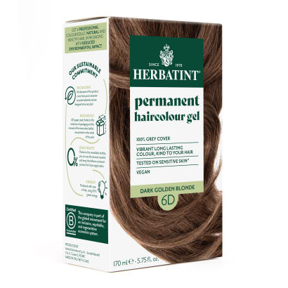 Farba do włosów Herbatint • trwała • 6D CIEMNY ZŁOTY BLOND • seria ZŁOTA