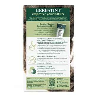 Farba do włosów Herbatint • trwała • 6N CIEMNY BLOND • seria NATURALNA - 8