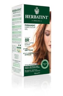 Farba do włosów Herbatint • trwała • 8R JASNY MIEDZIANY BLOND • seria MIEDZIANA