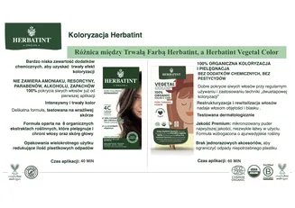 Farba do włosów Herbatint Vegetal Color 100% Organic Hot Chocolate Power -  Gorąca Czekolada - 4