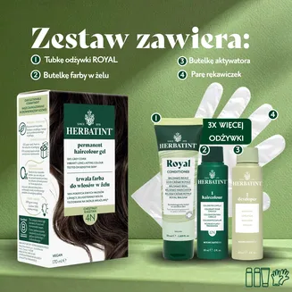 Farba do włosów Herbatint • trwała • 5N JASNY KASZTAN • seria NATURALNA - 2